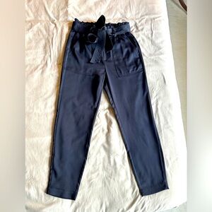 💥SOLD💥Abercrombie Satin Black Tie-Waist Trousers